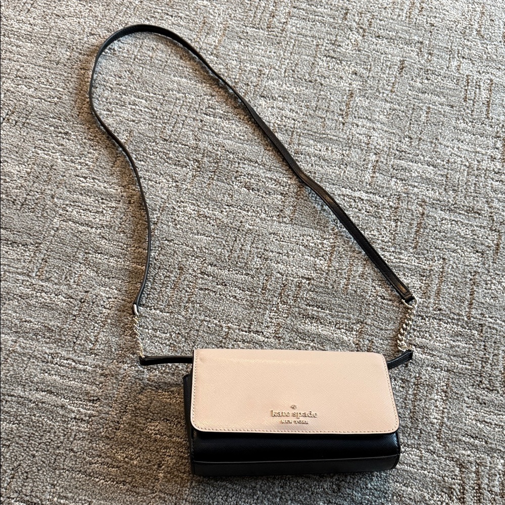 Kate Spade Two-Tone Crossbody Bag in Black and Cream